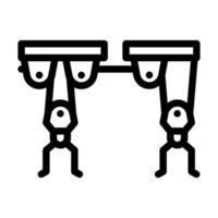 strap system garage tool line icon vector illustration