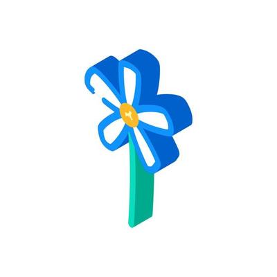 jasmine flower spring isometric icon vector illustration