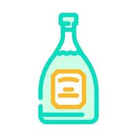 absinthe drink bottle color icon vector illustration