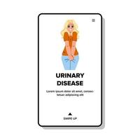 urinario enfermedad mujer vector