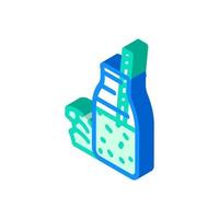 water smoothie drink isometric icon vector illustration