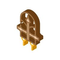 garden fence tool isometric icon vector illustration