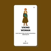 vikingo mujer vector