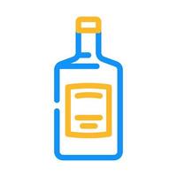 gin glass bottle color icon vector illustration