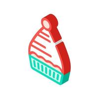 hat elf isometric icon vector illustration