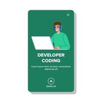 developer coding man vector