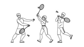 badminton game vector