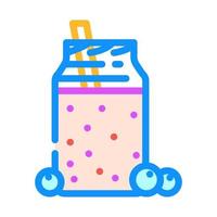 bluberry smoothie drink color icon vector illustration