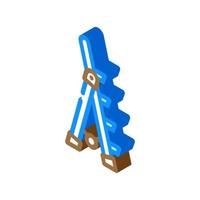 utility ladder garage tool isometric icon vector illustration