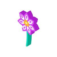 clematis flower spring isometric icon vector illustration