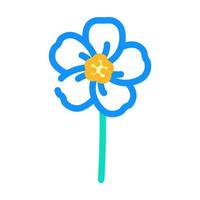 forget me not flower spring color icon vector illustration