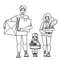 family moving vector