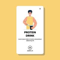 protein drink man vector