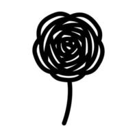 ranunculus flower spring line icon vector illustration