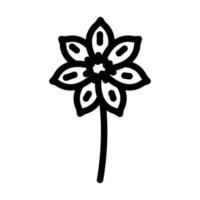 clematis flower spring line icon vector illustration