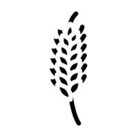 plant ripe yellow wheat glyph icon vector illustration