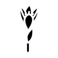 azafrán flor primavera glifo icono vector ilustración