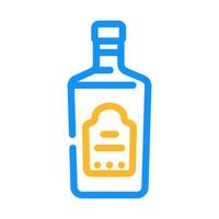 vodka drink bottle color icon vector illustration