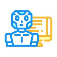 robot chat bot color icon vector illustration