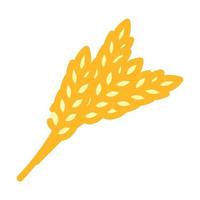 wheat ears harvest yellow color icon vector illustration