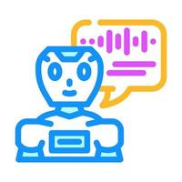 speech chat bot color icon vector illustration