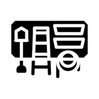 garage organizer tool glyph icon vector illustration