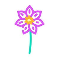 clematis flower spring color icon vector illustration