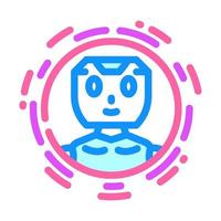 ai chat bot color icon vector illustration