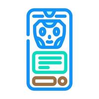 message chat bot color icon vector illustration