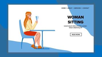 woman sitting vector