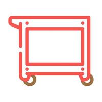 utility cart garage tool color icon vector illustration