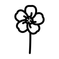 forget me not flower spring line icon vector illustration