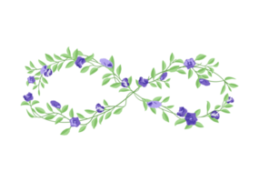 set of Foliage with Butterfly pea floral ornament illustration background png