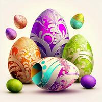 Decorative Colorful Easter eggs images for Easter day photo