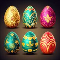 Decorative Colorful Easter eggs images for Easter day photo