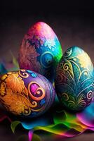 Decorative Colorful Easter eggs images for Easter day photo