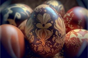 Decorative Colorful Easter eggs images for Easter day photo