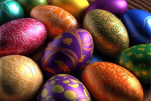 Decorative Colorful Easter eggs images for Easter day photo