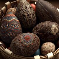 Decorative Colorful Easter eggs images for Easter day photo