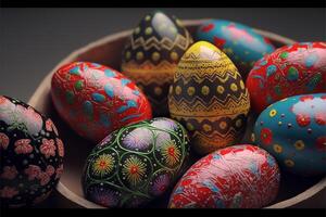 Decorative Colorful Easter eggs images for Easter day photo