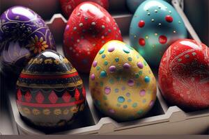 Decorative Colorful Easter eggs images for Easter day photo