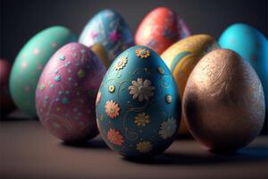 Decorative Colorful Easter eggs images for Easter day photo