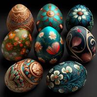 Decorative Colorful Easter eggs images for Easter day photo