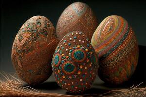 Decorative Colorful Easter eggs images for Easter day photo