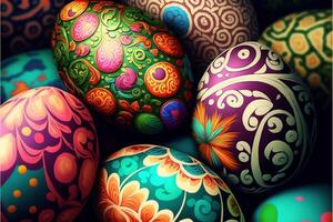 Decorative Colorful Easter eggs images for Easter day photo