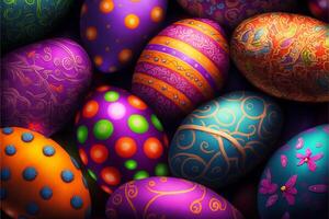 Decorative Colorful Easter eggs images for Easter day photo