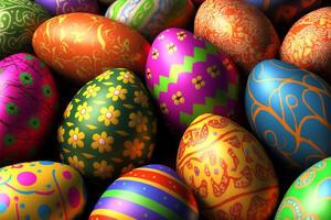 Decorative Colorful Easter eggs images for Easter day photo