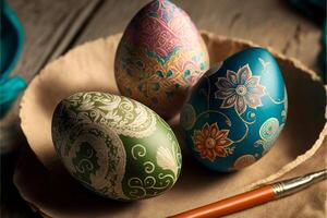 Decorative Colorful Easter eggs images for Easter day photo