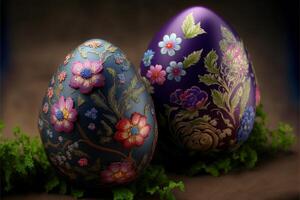 Decorative Colorful Easter eggs images for Easter day photo