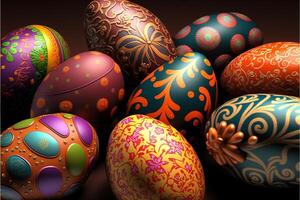 Decorative Colorful Easter eggs images for Easter day photo